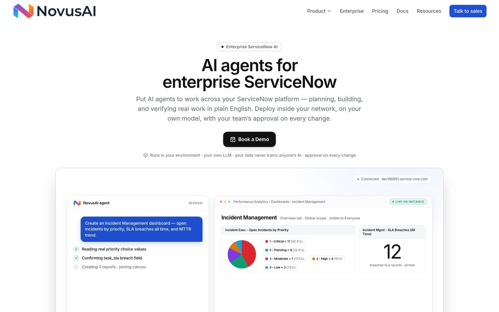 NovusAI home page